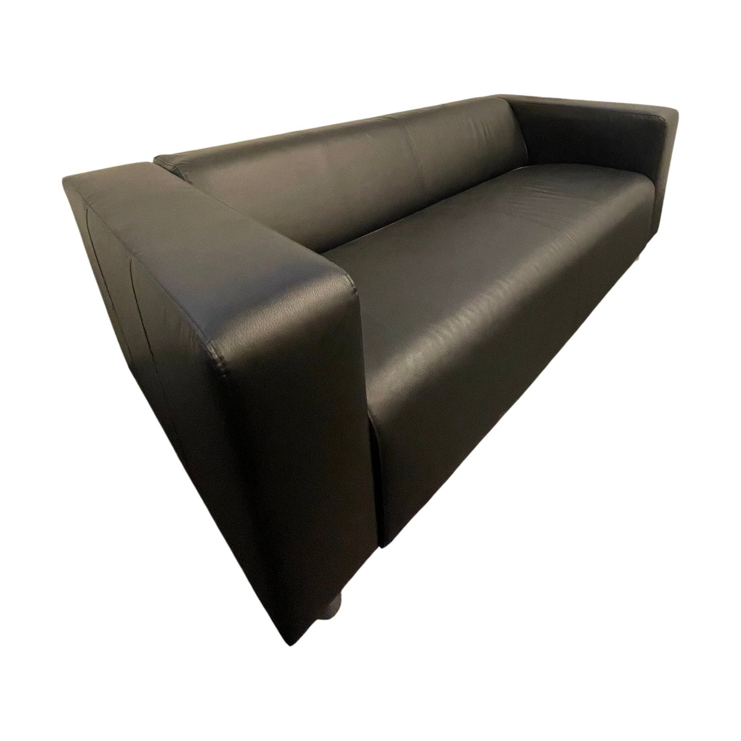 Klippan 2-seter sofa fra IKEA, svart skinn