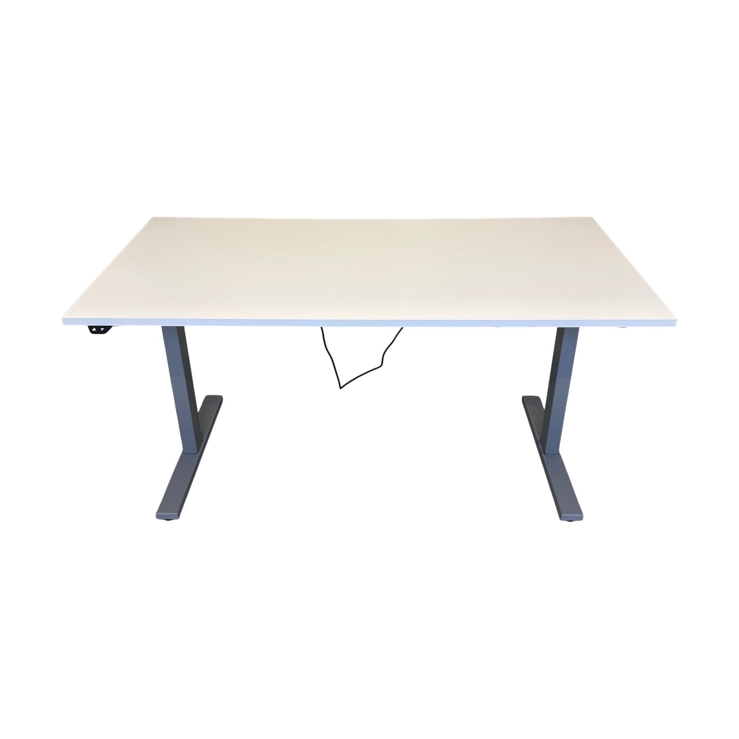 Elektrisk hev/senk skrivebord 160x80 cm, hvit laminat, Linak