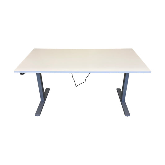 Elektrisk hev/senk skrivebord 160x80 cm, hvit laminat, Linak