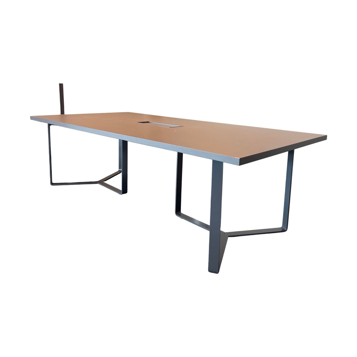 Møtebord, sort MDF, 240x120 cm