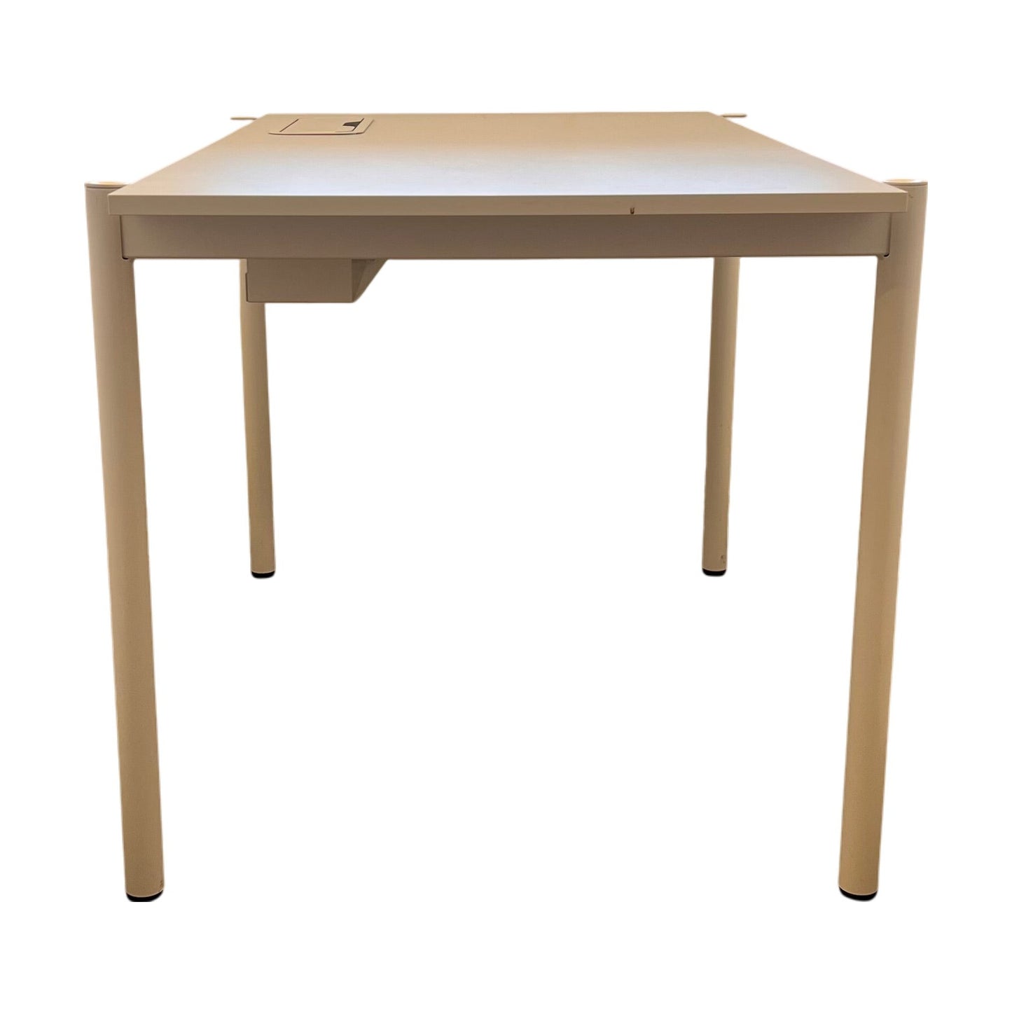 Skrivebord 120x75 cm, hvit laminat