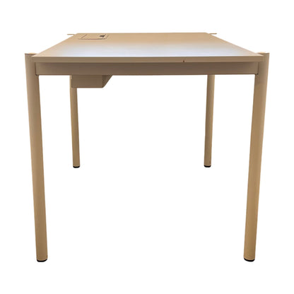 Skrivebord 120x75 cm, hvit laminat