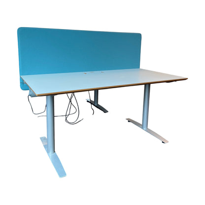 Elektrisk hev/senk skrivebord, grå, 160x80 cm