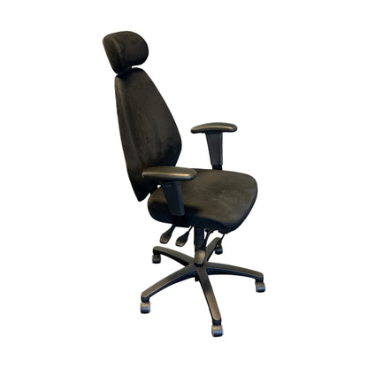 EFG Allegro kontorstol, sort velur