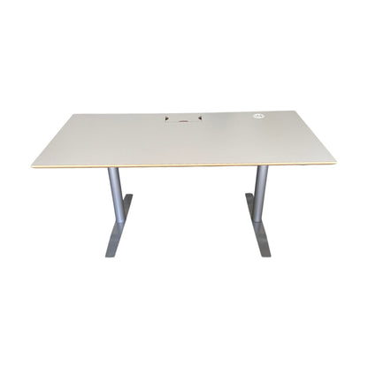 Elektrisk hev/senk skrivebord, hvit, 160x80 cm