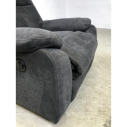 Mora lenestol i mørkegrått microfiber, recliner-funksjon