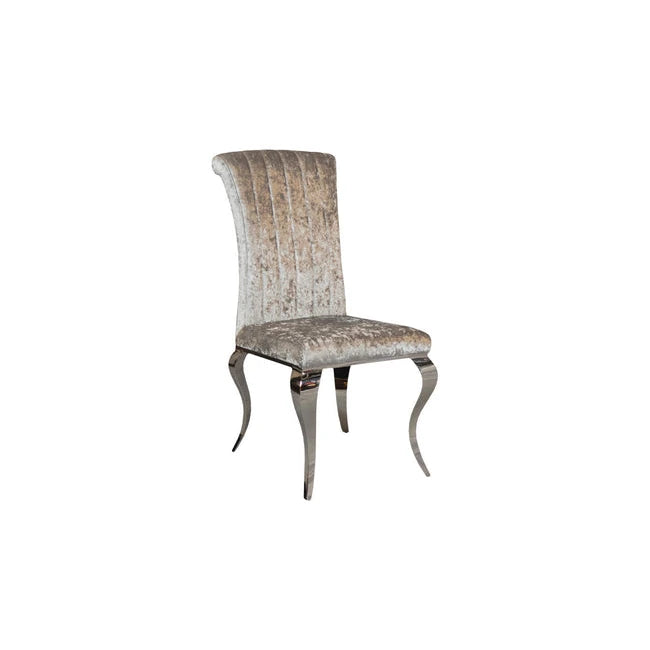 Firenze Spisestol, Sølvfarget velour