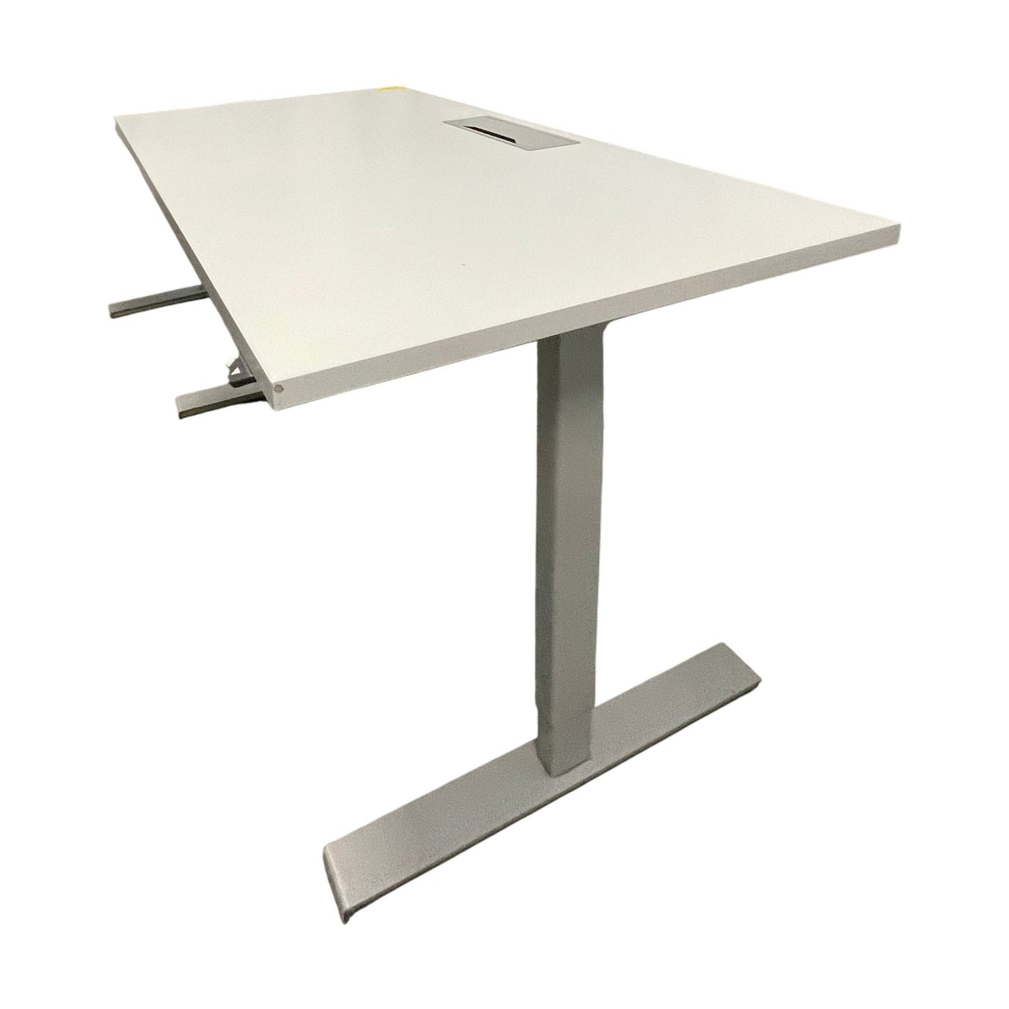 Elektrisk hev/senk skrivebord, grå, 140x80 cm