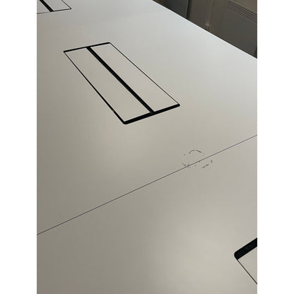 Møtebord, hvit laminat, 360x140 cm