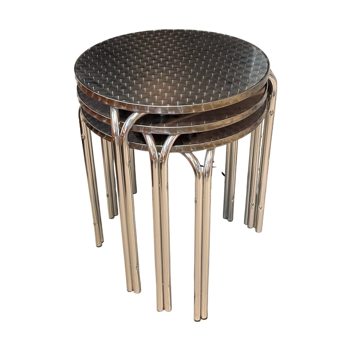 Stablebart aluminiumsbord Holly fra Pulsiva, grå, 60x60 cm