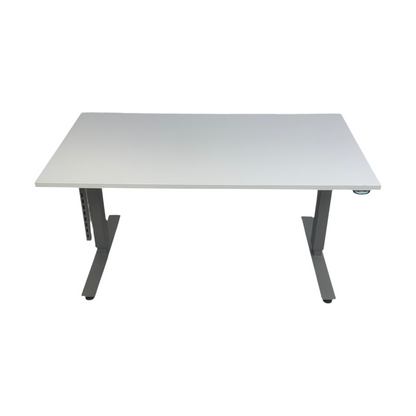 Elektrisk hev/senk skrivebord 140x80 cm, hvit laminat
