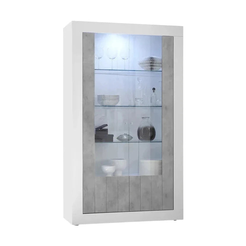 Urbino vitrineskap fra A-Møbler, 110x190 cm, MDF