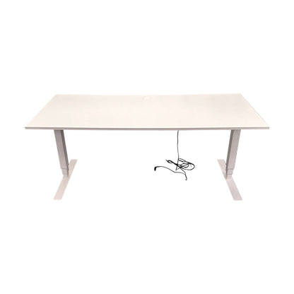 Elektrisk hev/senk skrivebord 180x80 cm, helhvit