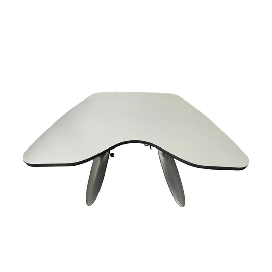 Elektrisk hev/senk skrivebord med butterfly plate, 130x100 cm