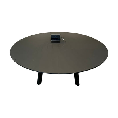 Møtebord, svart, 180x180 cm