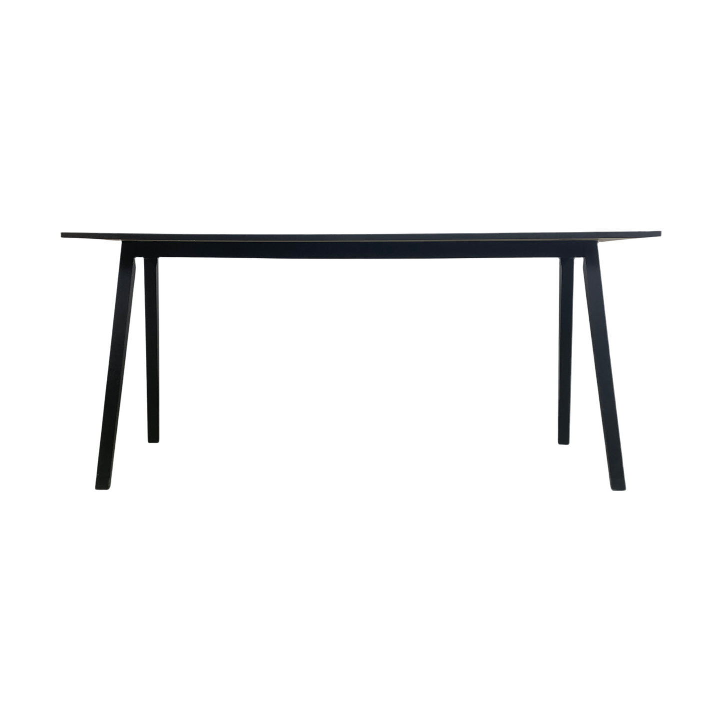 Barbord i svart, 200x65 cm