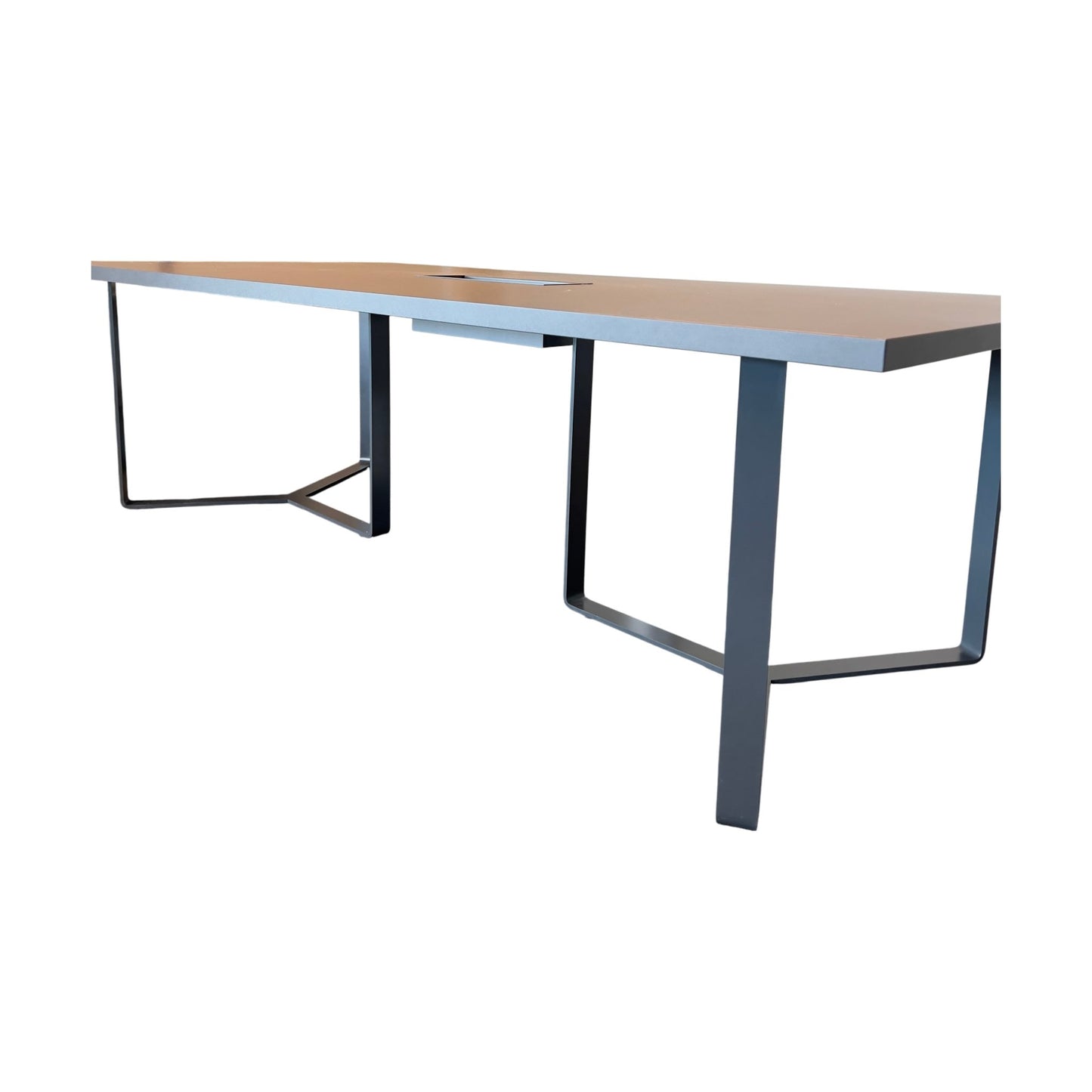 Møtebord, sort MDF, 240x120 cm