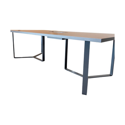 Møtebord, sort MDF, 240x120 cm