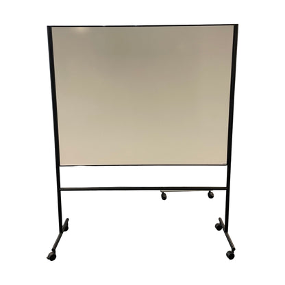 Lintex whiteboard på hjul med svart ramme, 155x50x195 cm