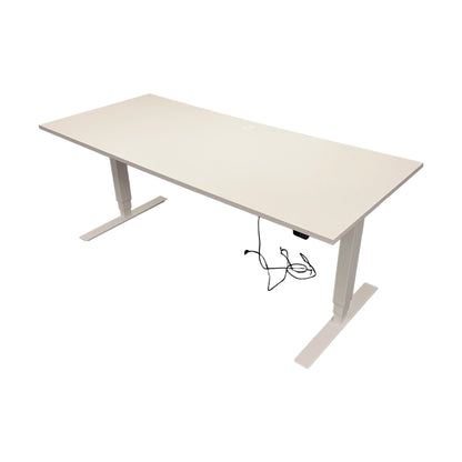 Elektrisk hev/senk skrivebord 180x80 cm, helhvit