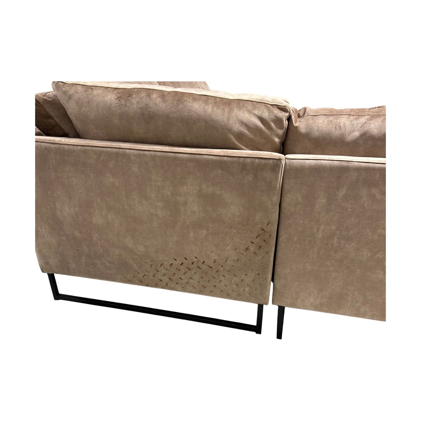 Ashford U-sofa fra A-Møbler, bronsje velour