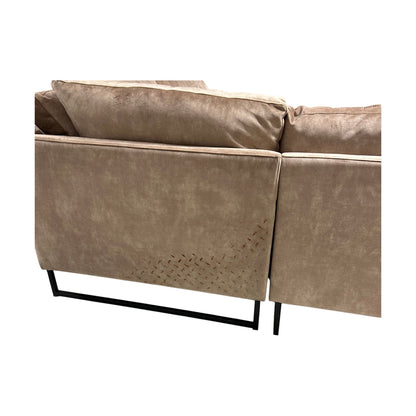 Ashford U-sofa fra A-Møbler, bronsje velour