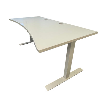 Elektrisk hev/senk skrivebord, hvit, 160x80 cm