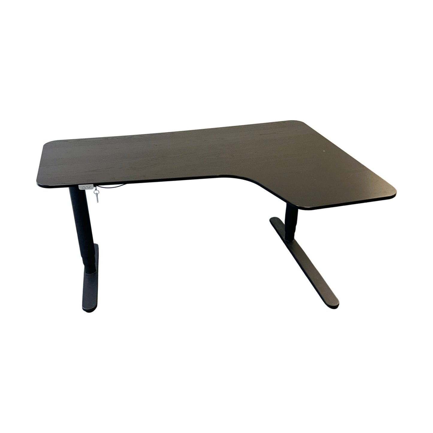 Bekant elektrisk hev/senk skrivebord fra IKEA, svart laminat, 160x120 cm