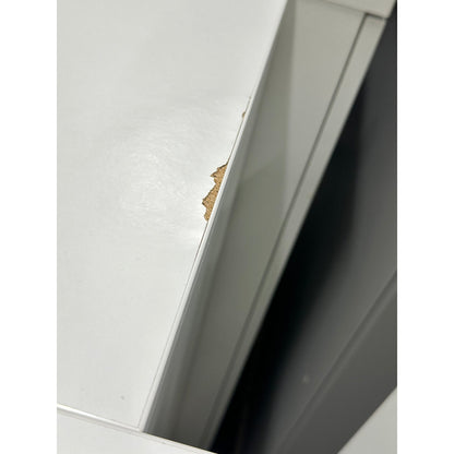 Sideskap QBUS, låsbart, venstre , håndtak, H1250 B400 D800 mm, hvit