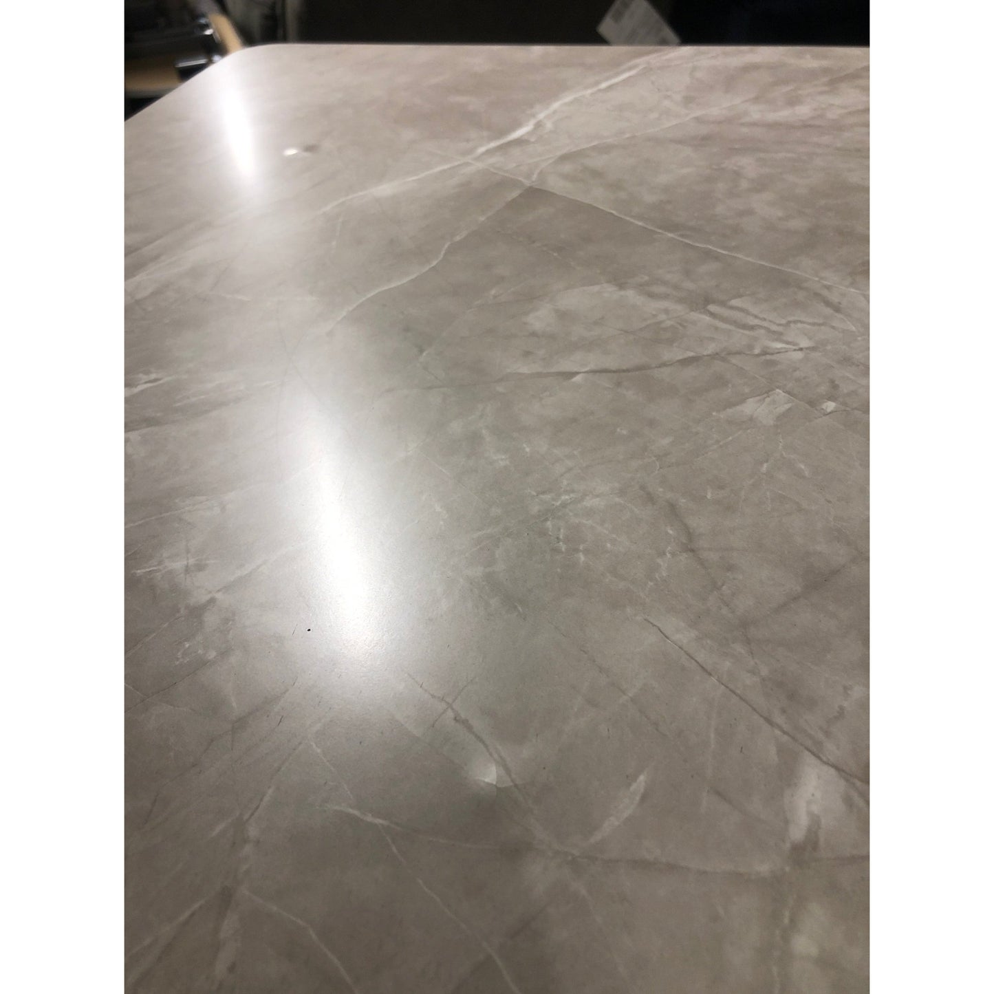 Bari spisebord fra A-Møbler, 120x80 cm, grå marmorimitasjon