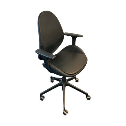 Kontorstol HATTEFJÄLL fra IKEA, sort skinn