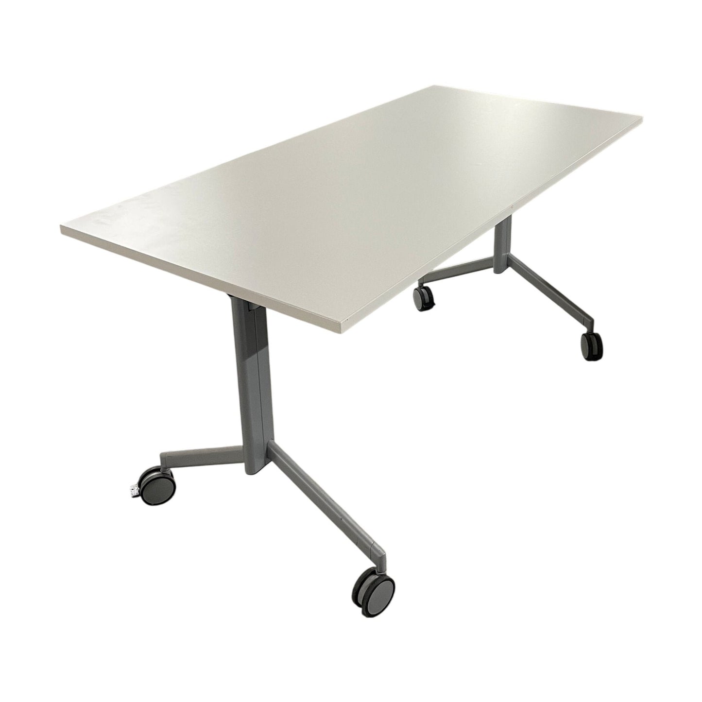 Kinnarps klappbord, hvit laminat, 140x70 cm