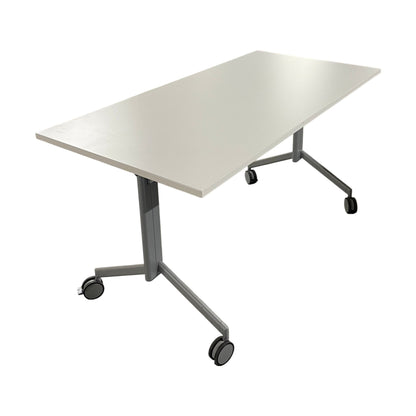 Kinnarps klappbord, hvit laminat, 140x70 cm