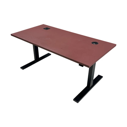 Elektrisk hev/senk skrivebord fra Linak, rød, 140x70 cm