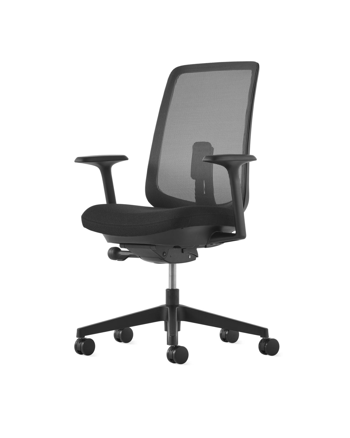 Verus kontorstol fra Herman Miller, sort – trinnløs manuell tiltmotstand