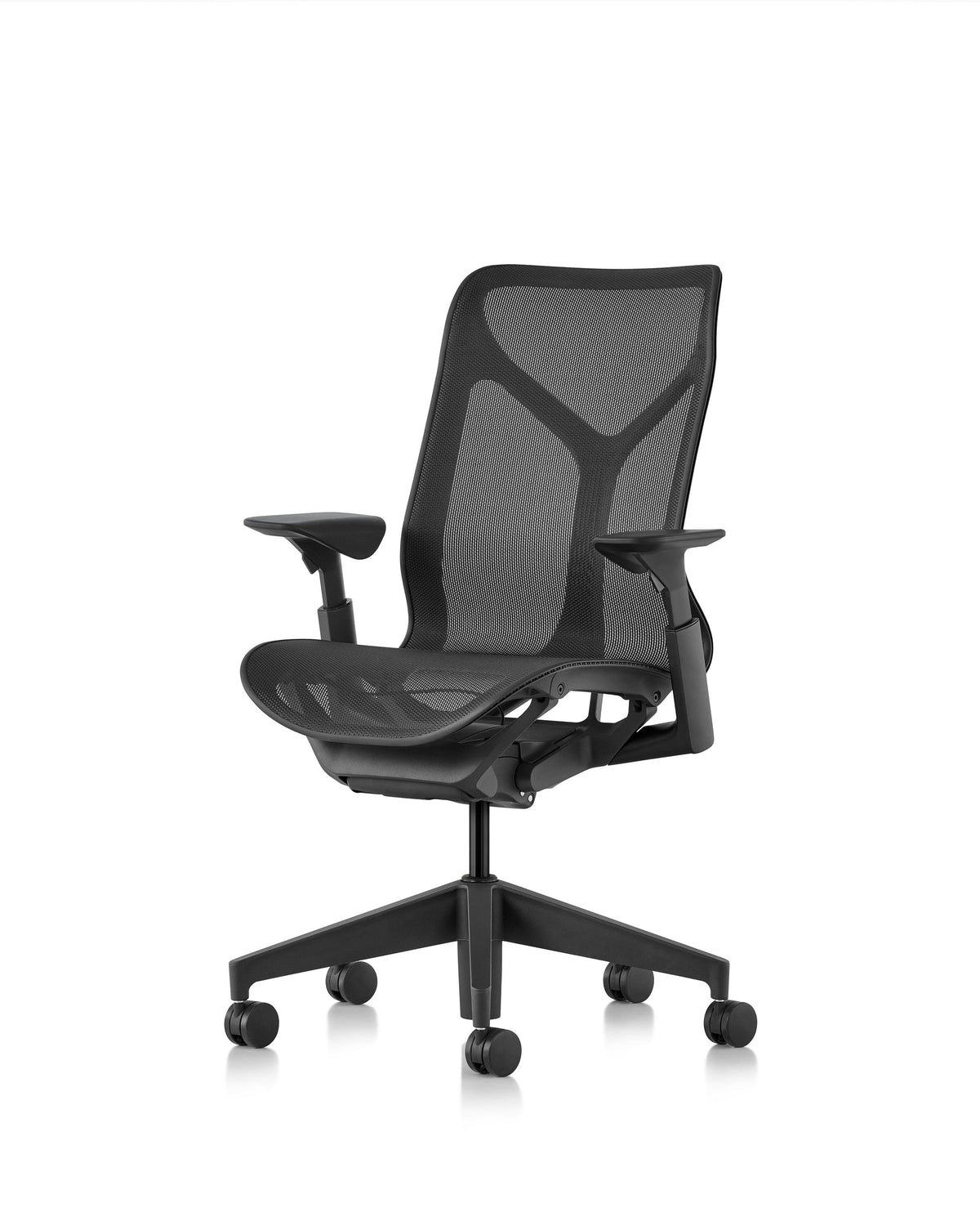 Cosm Medium Back kontorstol fra Herman Miller, Graphite – justerbare armlener