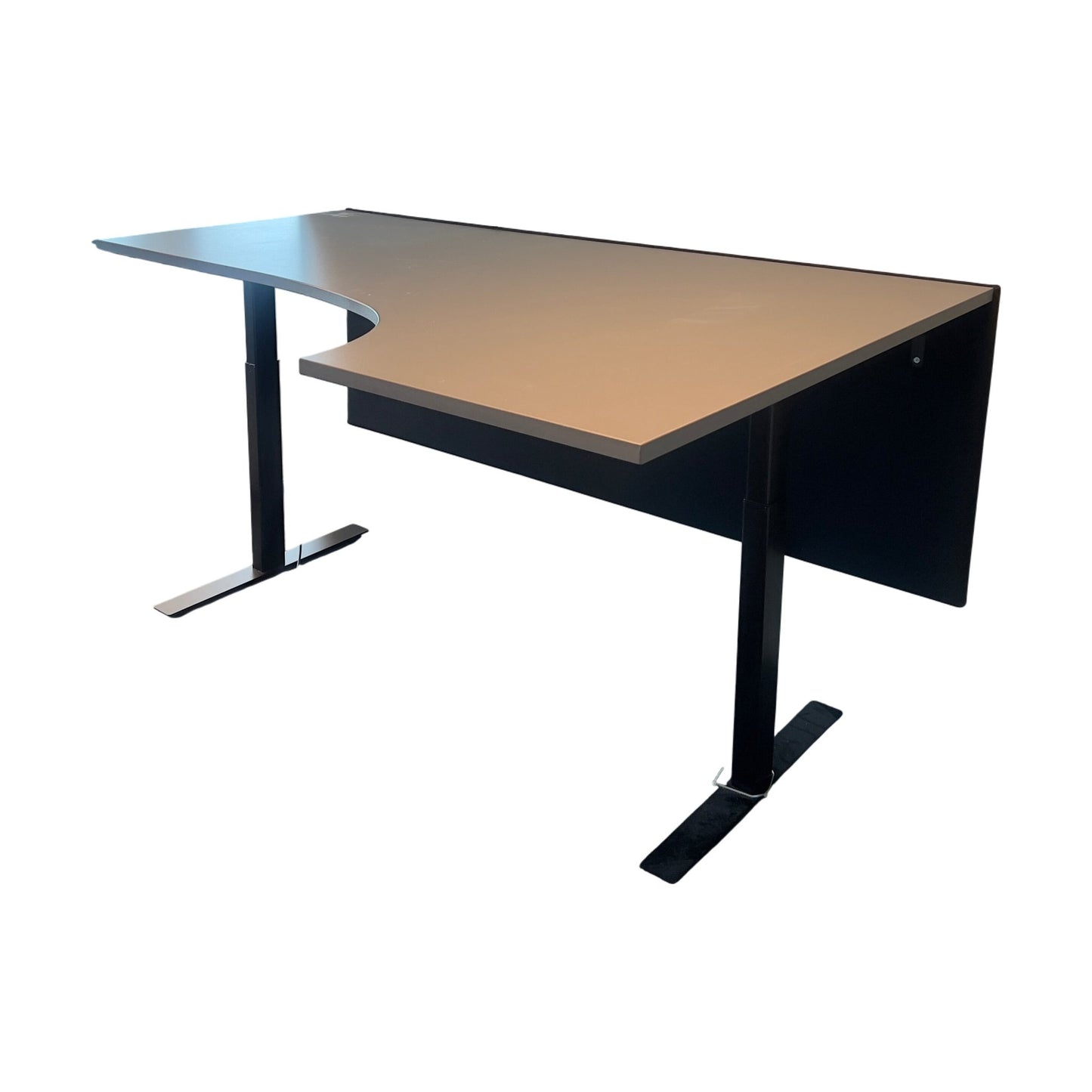 Elektrisk hev/senk skrivebord fra Linak, mørkegrå, 180x120 cm