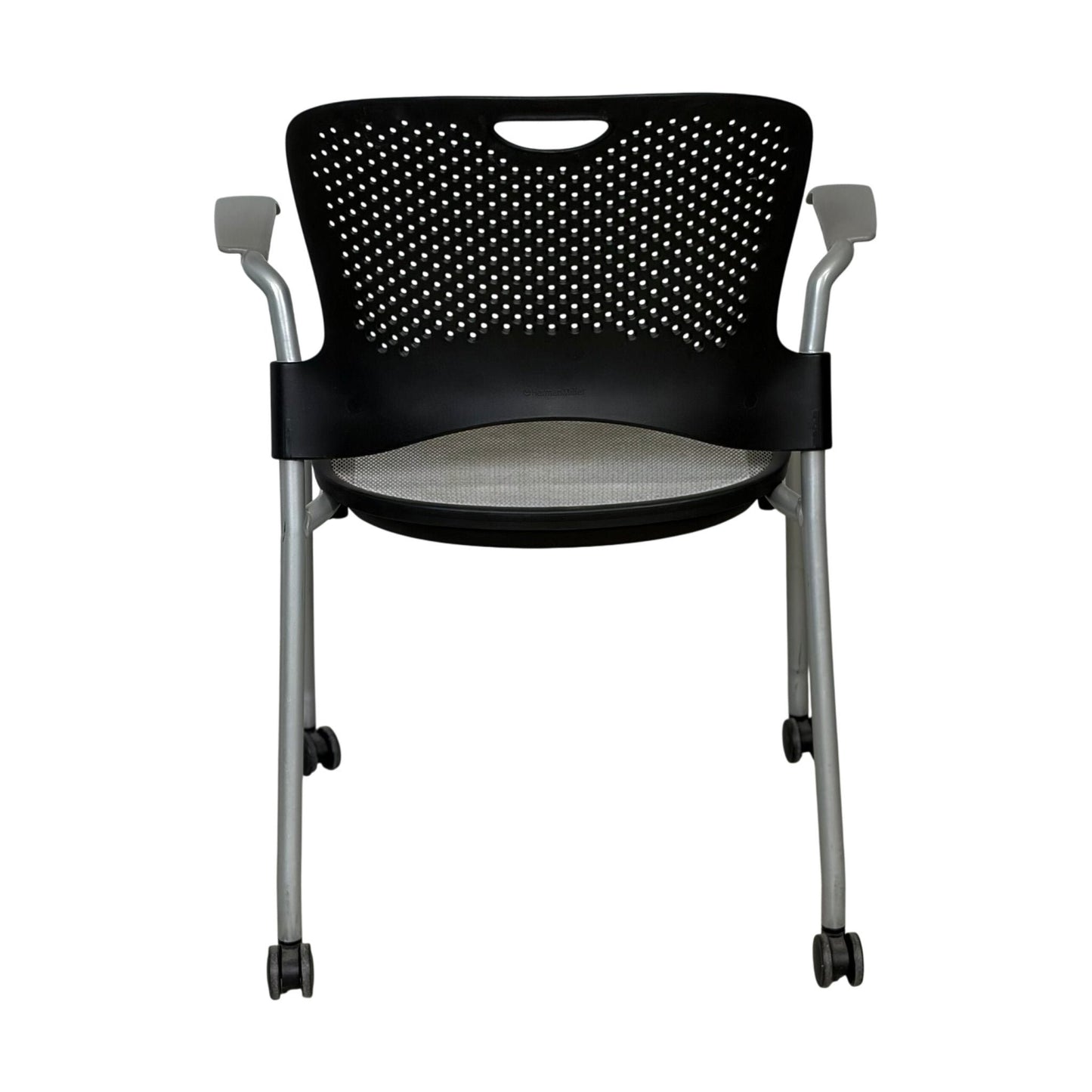 Caper møteromsstol fra Herman Miller, grå, på hjul
