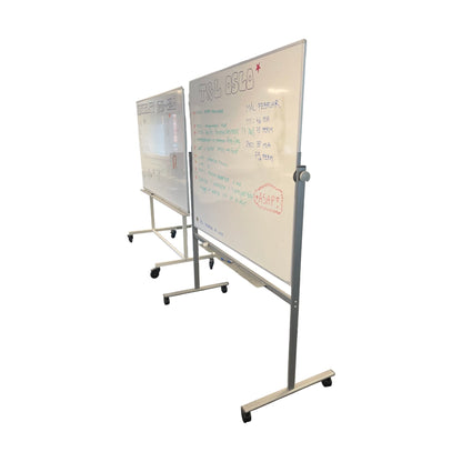 Hvit roterbar whiteboard, 180x57x160 cm