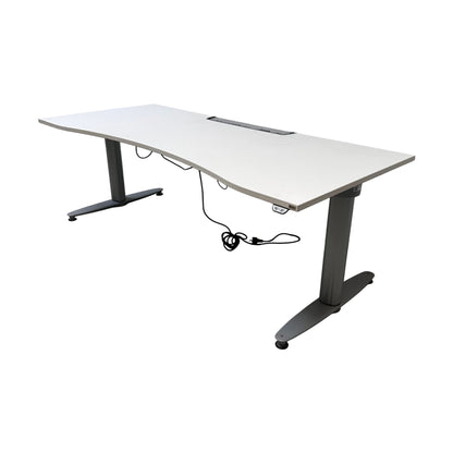 Kinnarps elektrisk hev/senk skrivebord fra Kinnarps, hvit, 180x80 cm
