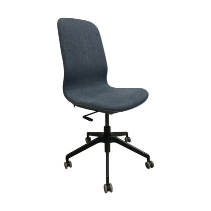 Langfjäll kontorstol fra IKEA, blå tekstil
