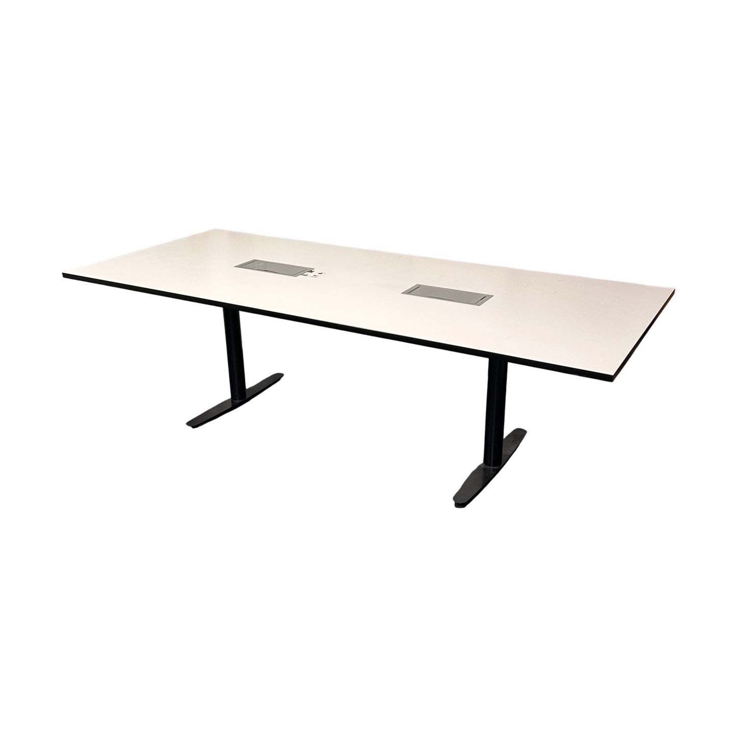 Møtebord i hvit laminat fra Edsbyn, 240x100 cm