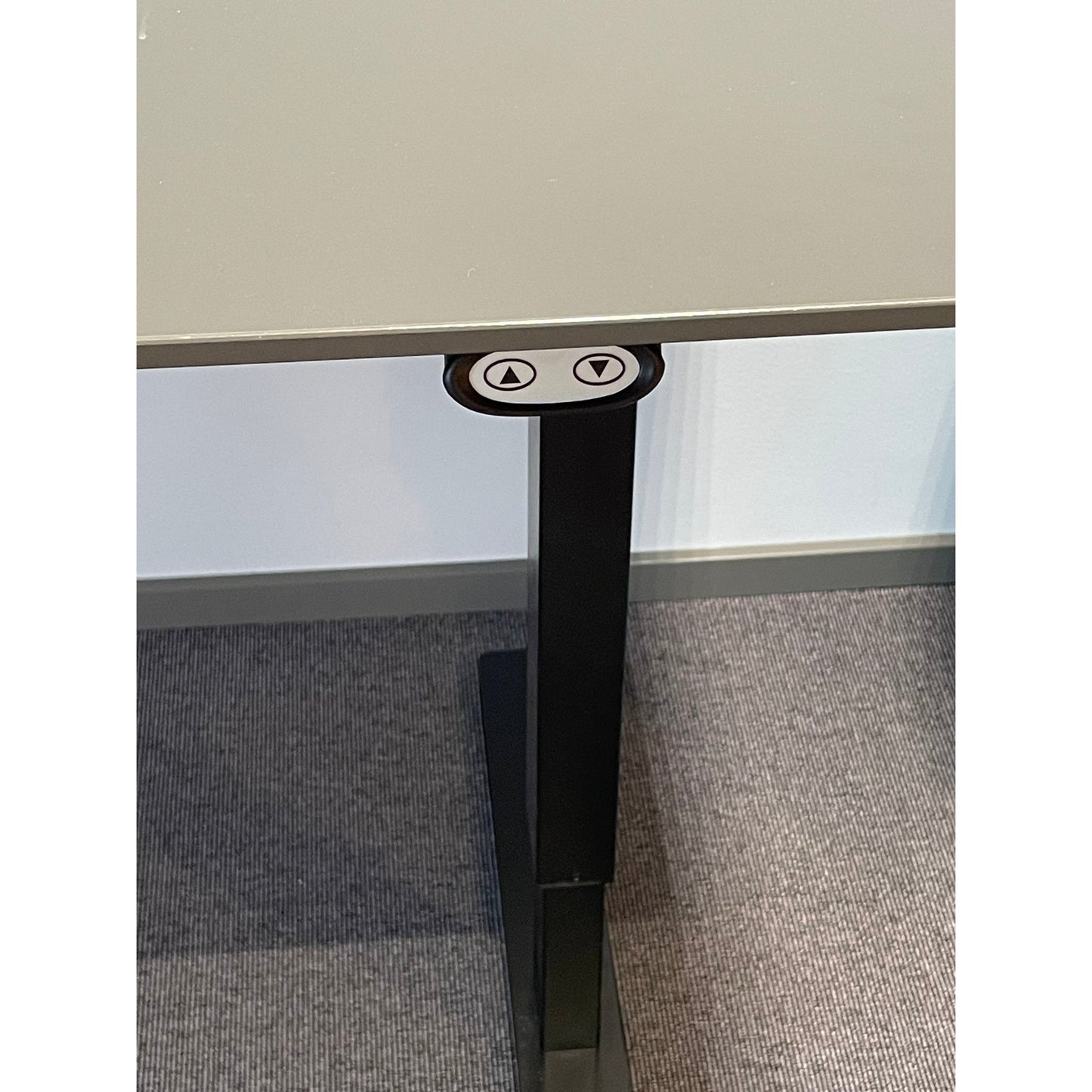 Elektrisk hev/senk skrivebord, grå, 160x80 cm