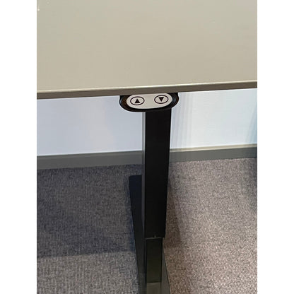 Elektrisk hev/senk skrivebord, grå, 160x80 cm