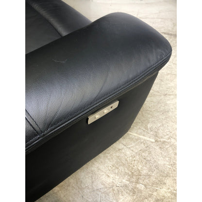 Mayfield 3-seter sofa, sort hud/PVC