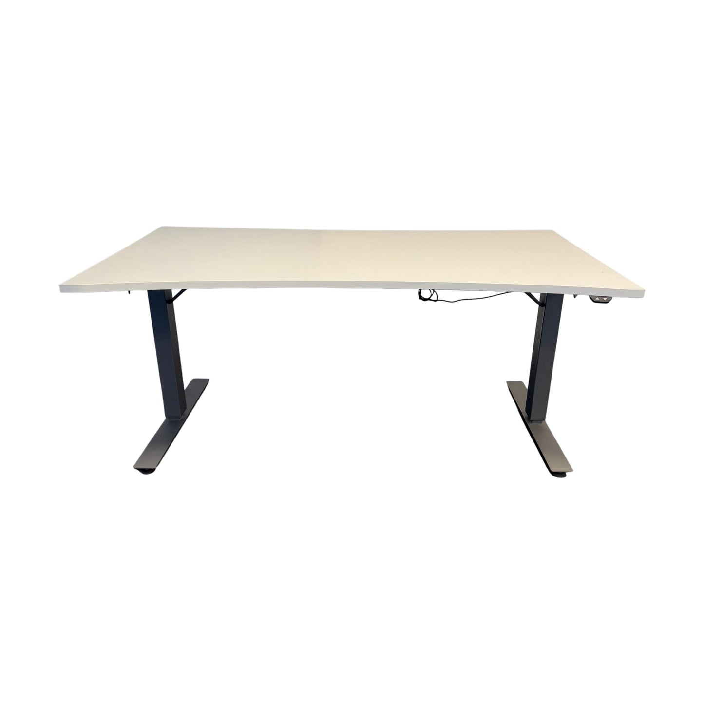 Elektrisk hev/senk skrivebord m/ magebue, 180x90cm