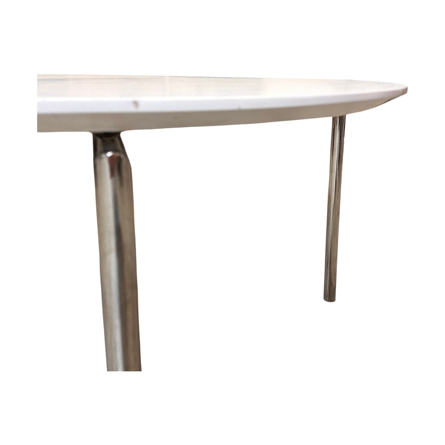 Loungebord, hvit, Ø90 cm