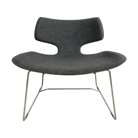 Materia Bone loungestol i grå ull