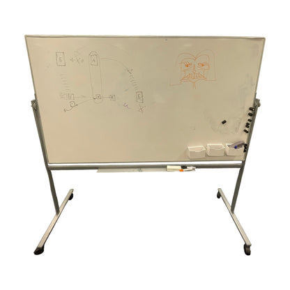 Roterbar whiteboard på hjul, 208x65x207cm