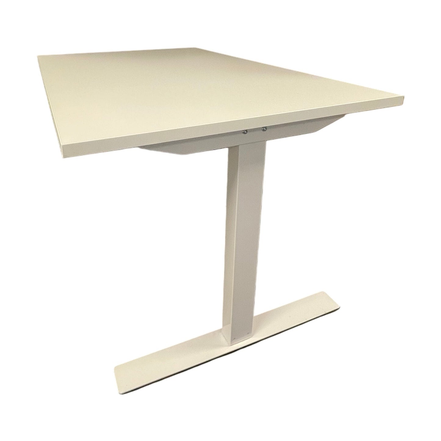 Elektrisk hev/senk skrivebord, hvit laminat, 120x80 cm